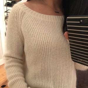 GAP Cream Colored Fuzzy Sweater